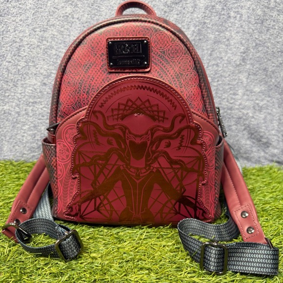 Loungefly Handbags - Loungefly Marvel Scarlet Witch Mini Backpack Burgundy Black Wanda Maximoff Bag